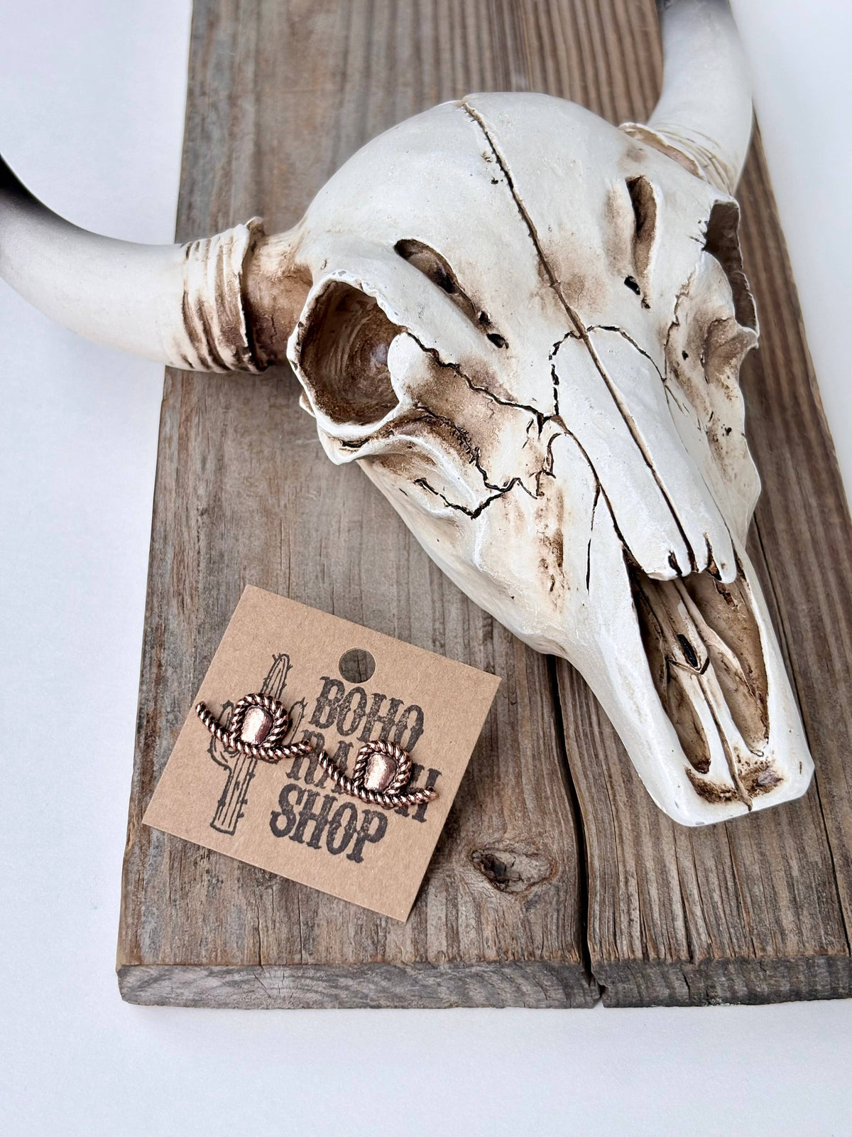 Western Cowboy Hat Stud Earrings: Silver