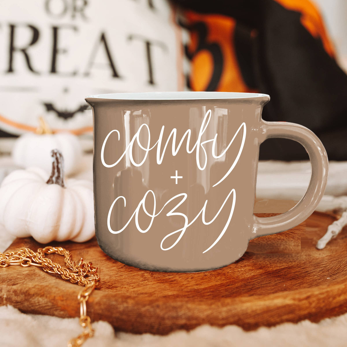 Pumpkin Spice Orange Ceramic Coffee Mug Funny Fall Drinkware: Horror Movies (orange)