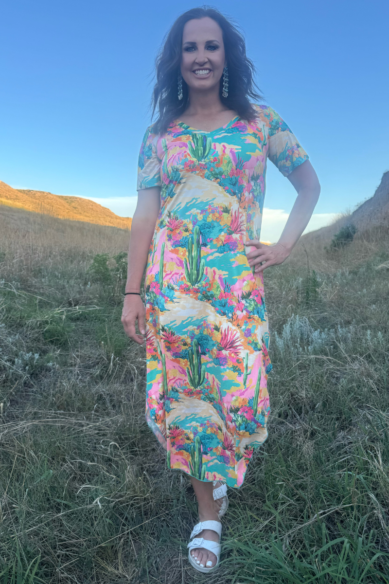 Painted Desert Maxi Dress: S