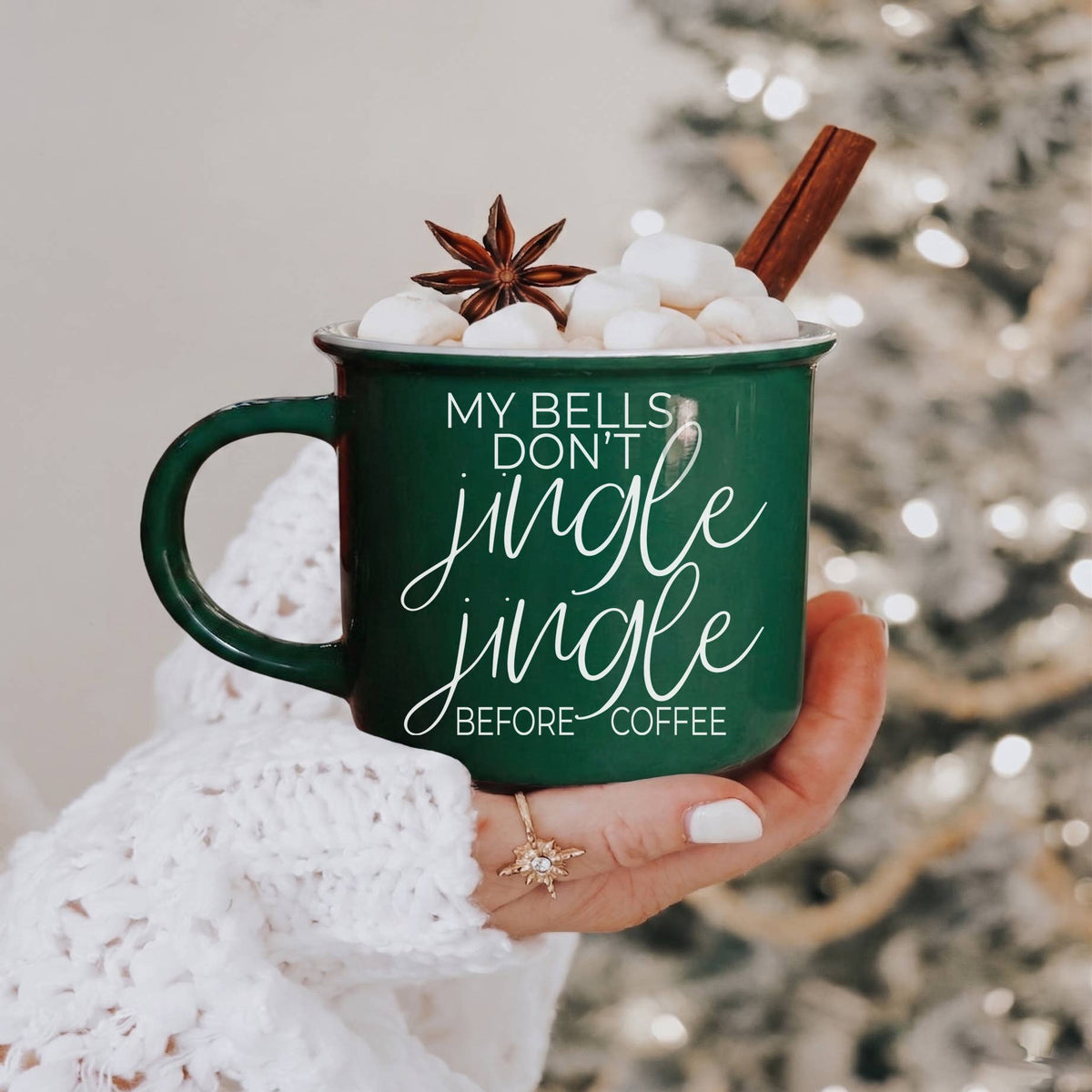 Christmas Mugs Funny, Red & Green Holiday Coffee Cup Ceramic: Deck the halls (red)