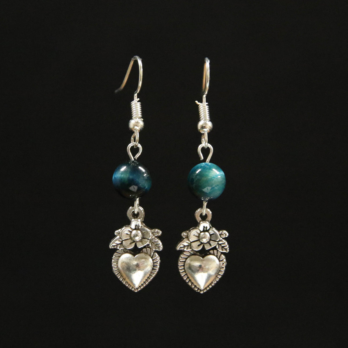 Sacred Heart Earrings: Red