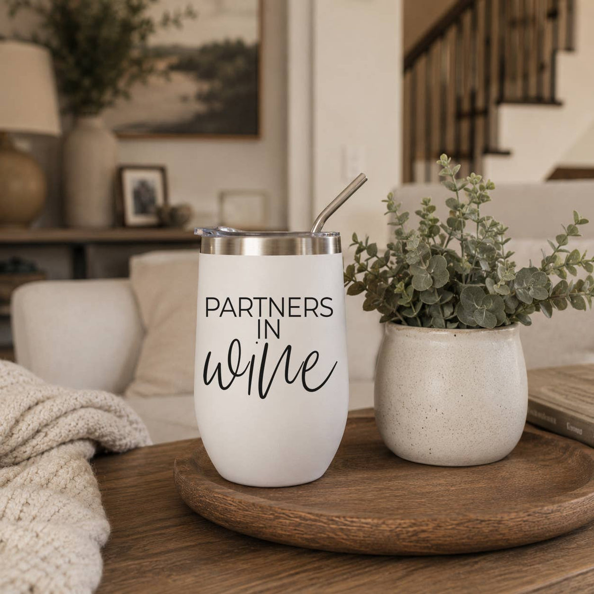 Wine Tumblers or Coffee | Insulated Christmas Cups with Lid: Mama Juice (12oz)