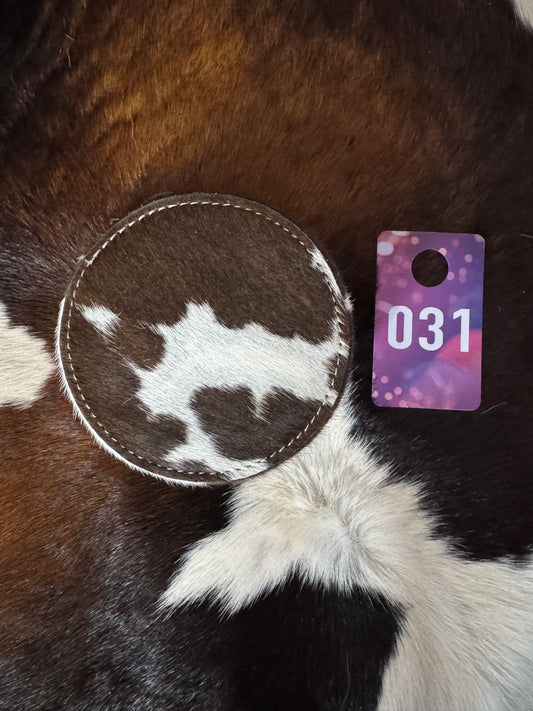 Mini Cowhide Round Jewelry Box (#31/#33)