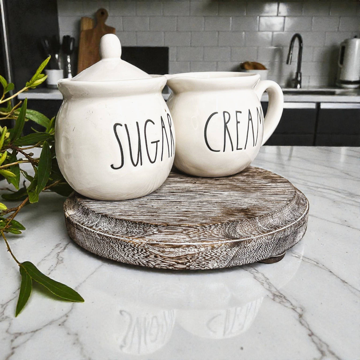 Raised Handmade Wooden Pedestal Stands, Wood Trinket Trays: Rustic Distressed Oval