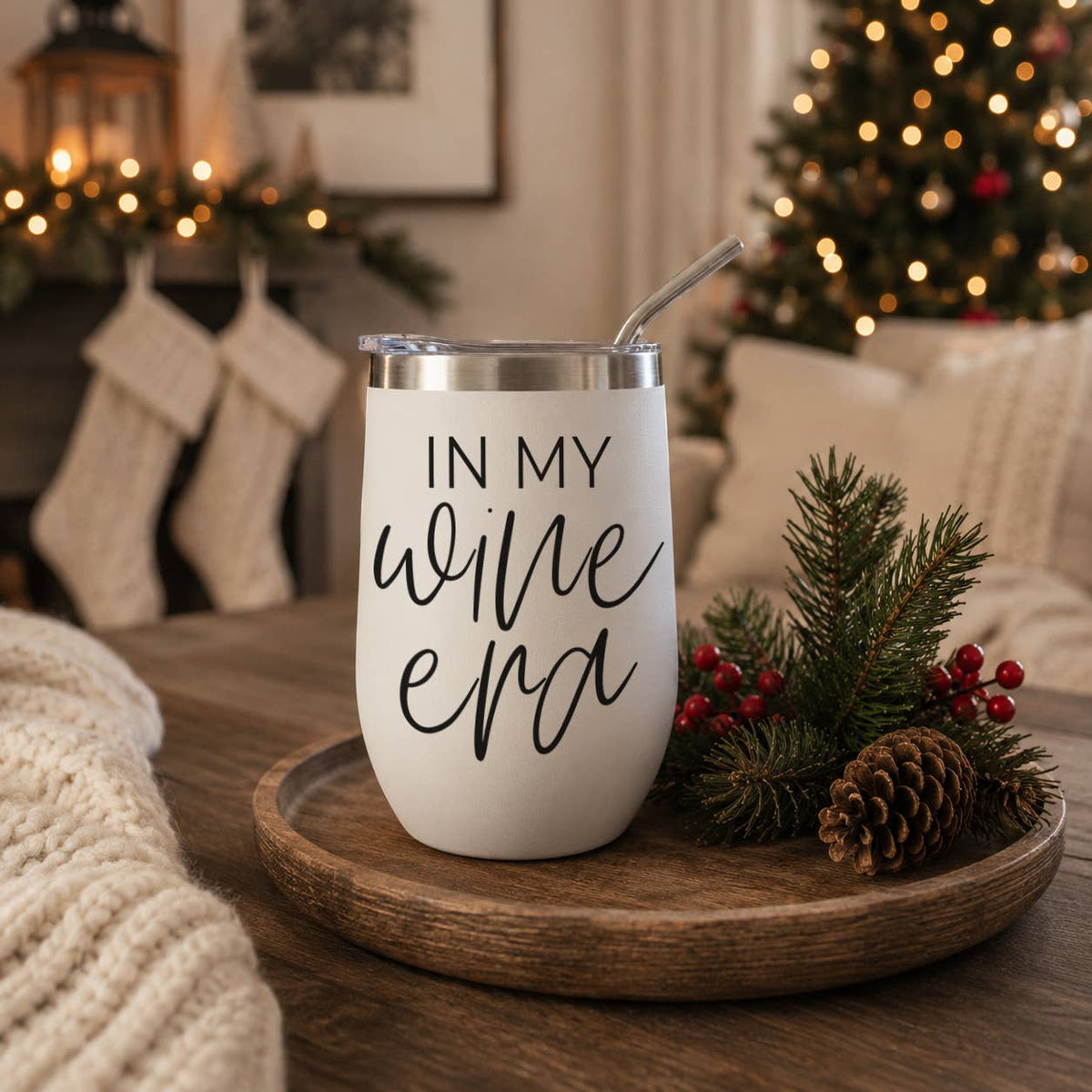 Christmas 2026 Party Drinkware, Red Holiday Tumblers w Lid: Mama Juice 12oz