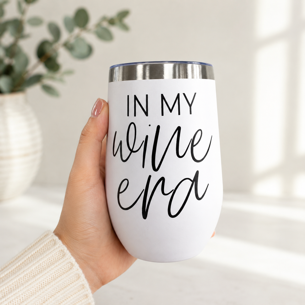 Wine Tumblers or Coffee | Insulated Christmas Cups with Lid: Mama Juice (12oz)
