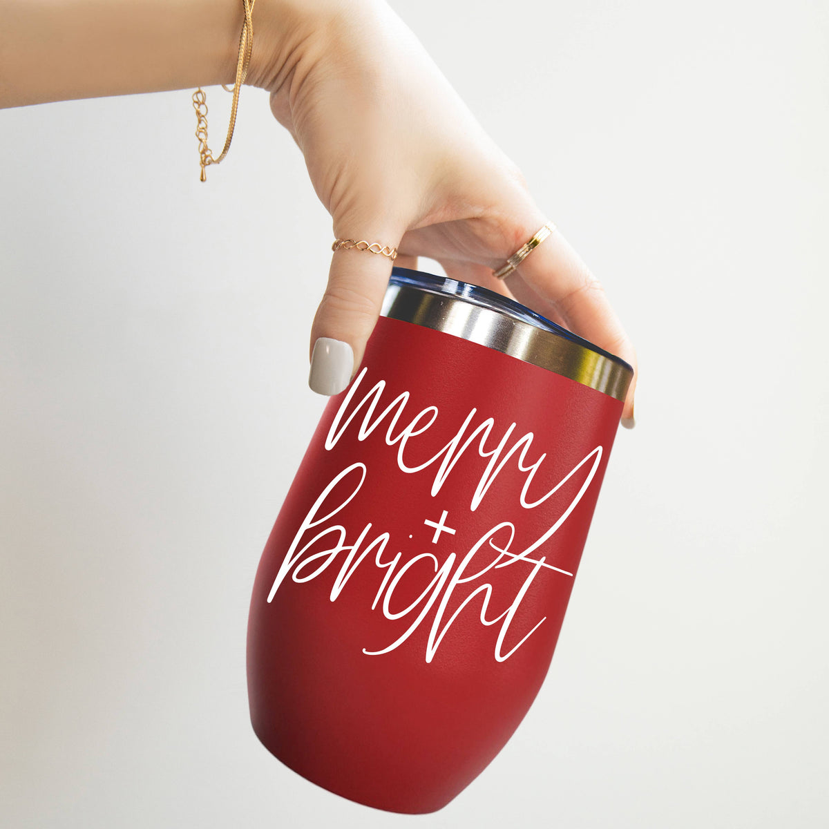 Christmas 2026 Party Drinkware, Red Holiday Tumblers w Lid: Mama Juice 12oz