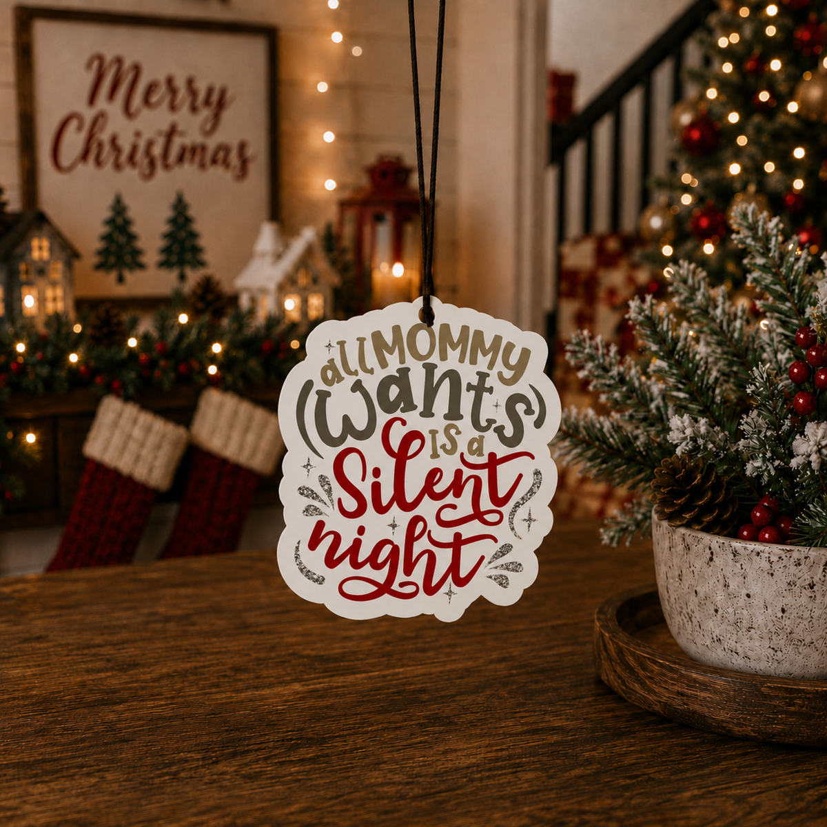 Funny Christmas Gifts Cheap | Hanging Air Freshener: Straight Outta / Vanilla