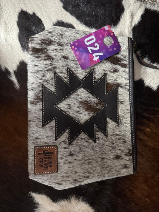 Cowhide Aztec Makeup Bag (#24)