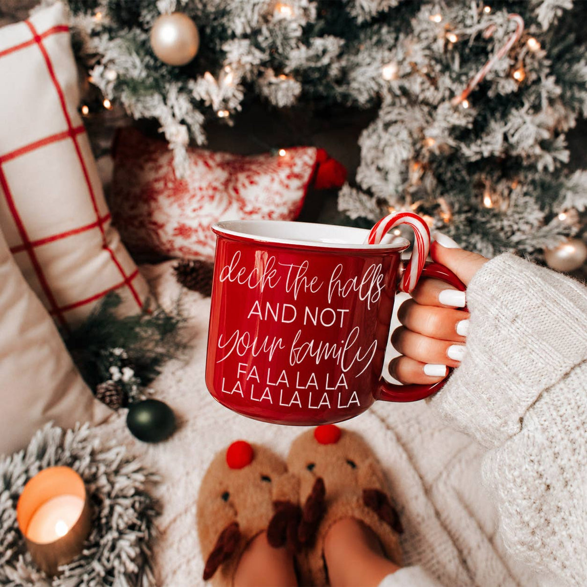 Funny Christmas Home Decor & Gifts | Holiday Coffee Mugs : Silent Night-GREEN