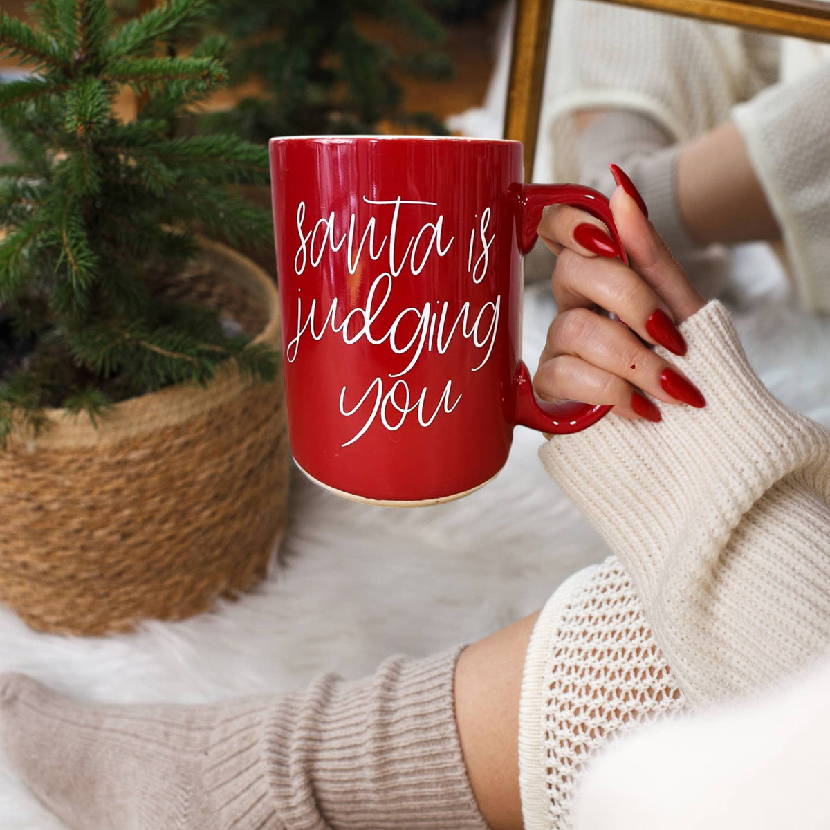 Funny Christmas Home Decor & Gifts | Holiday Coffee Mugs : Silent Night-GREEN
