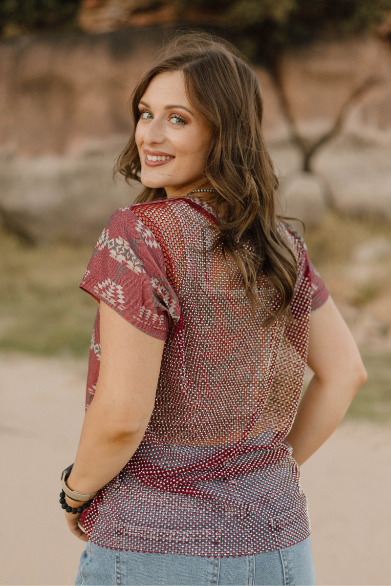 Sparkle Country Top: M