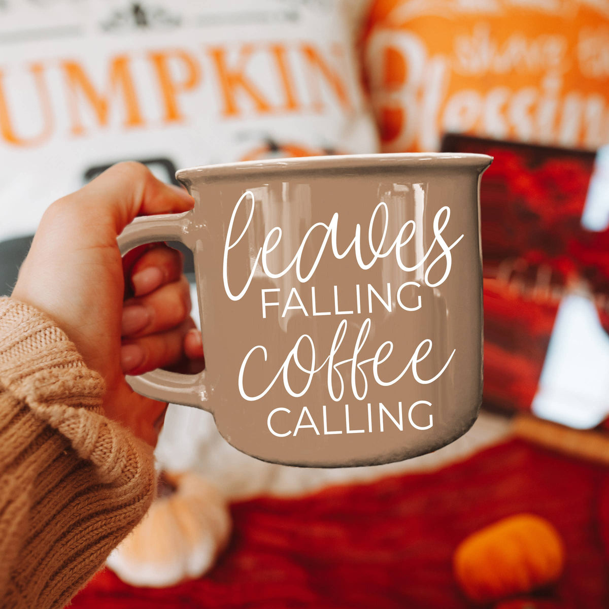 Pumpkin Spice Orange Ceramic Coffee Mug Funny Fall Drinkware: Horror Movies (orange)