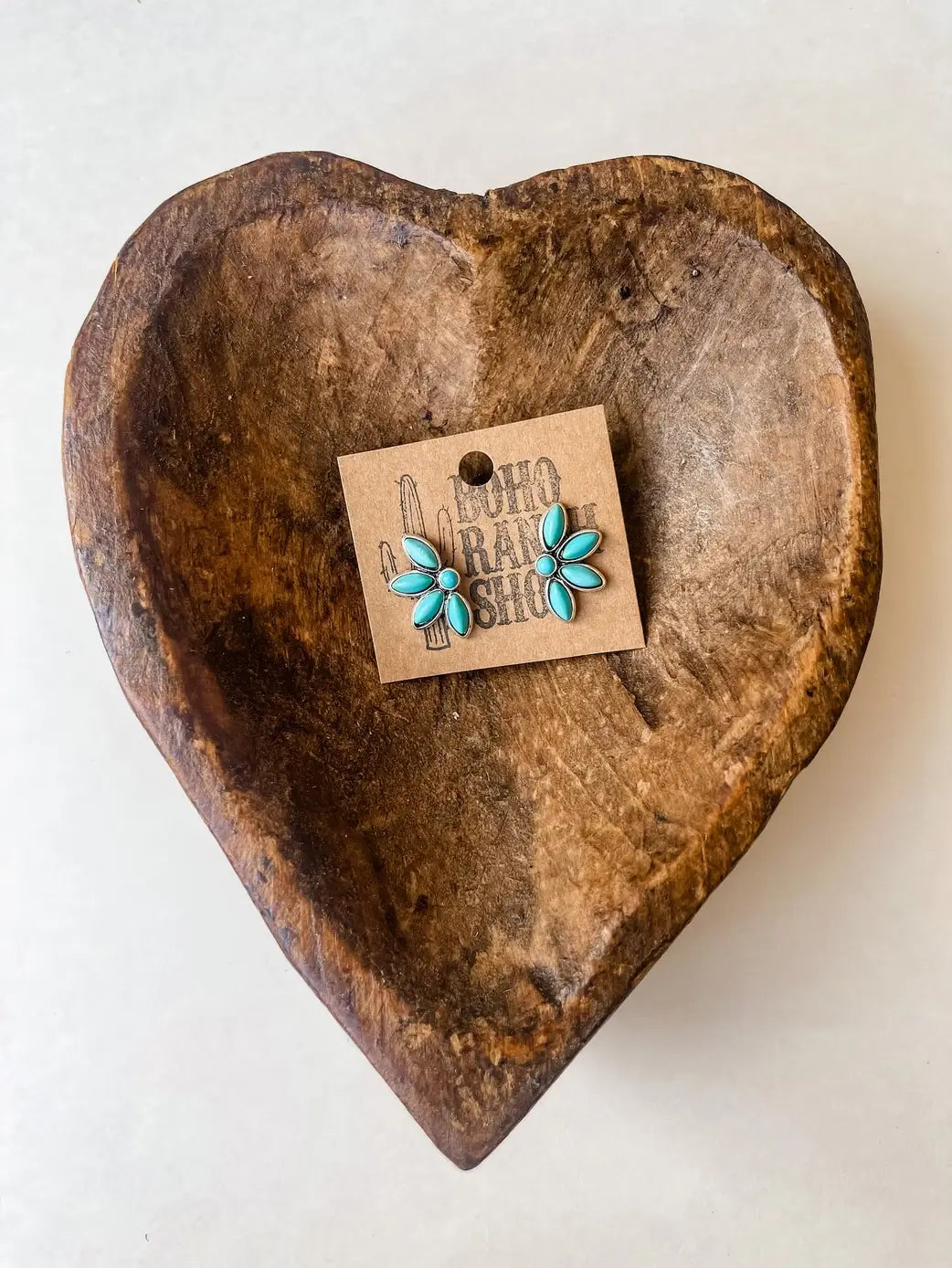 Western Style Stone Stud Earrings: MULTI COLOR