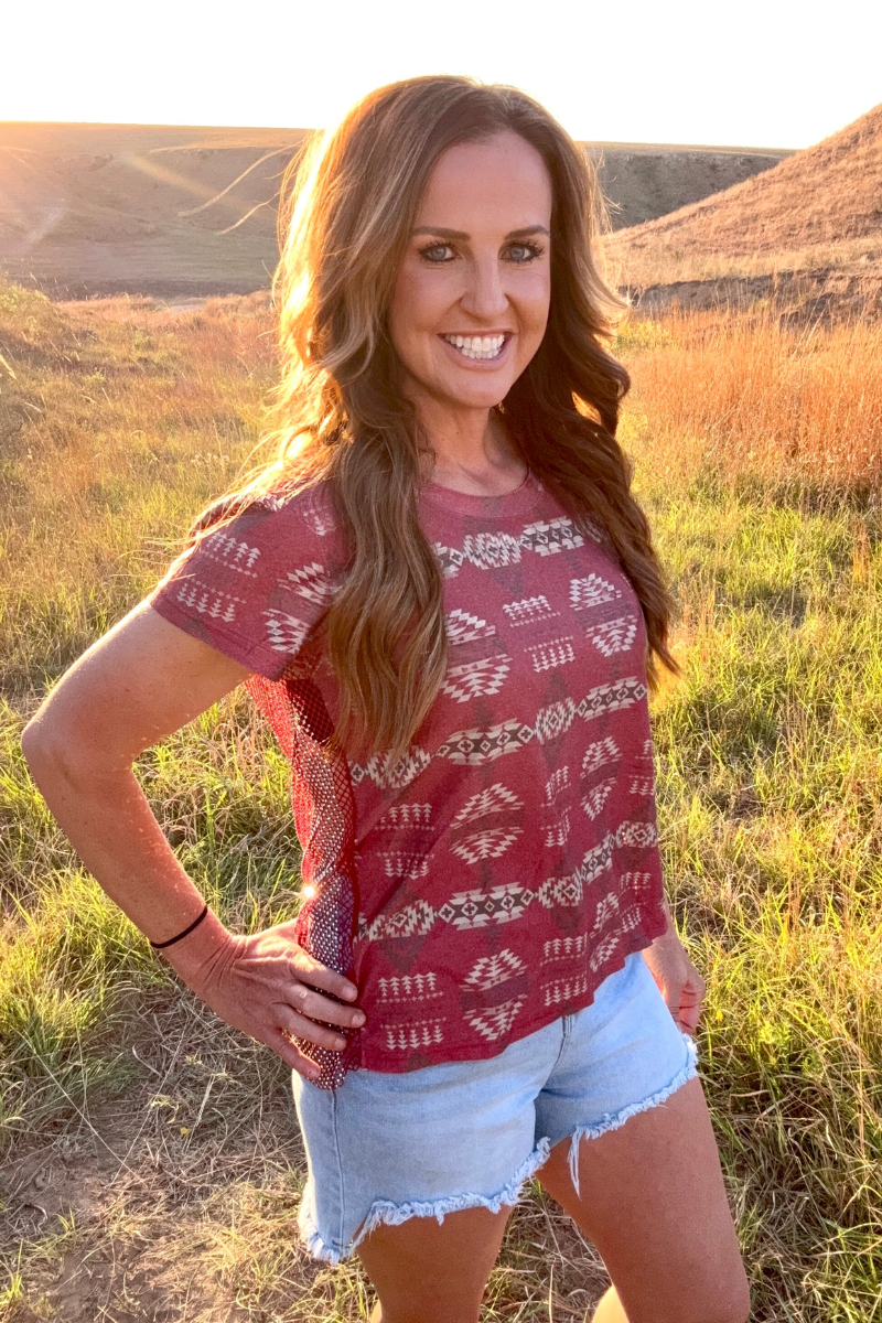 Sparkle Country Top: L