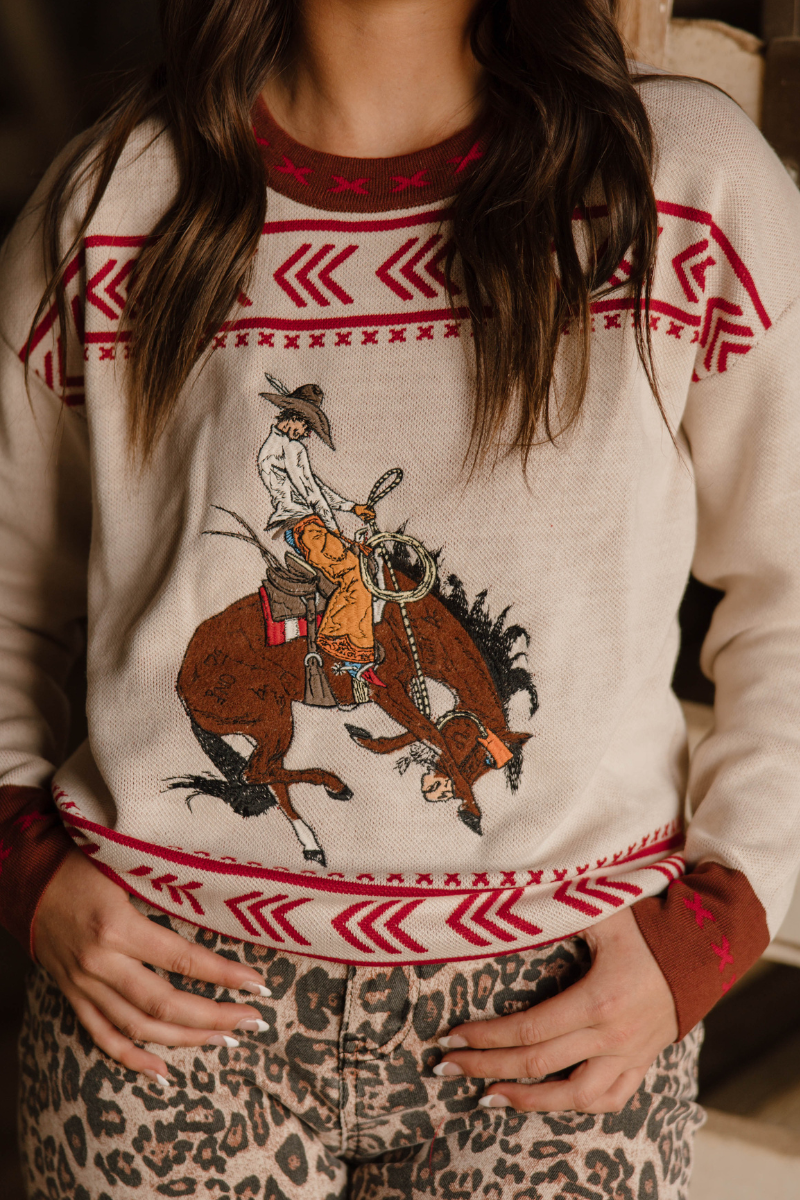 Dust And Spurs Knit Sweater: L