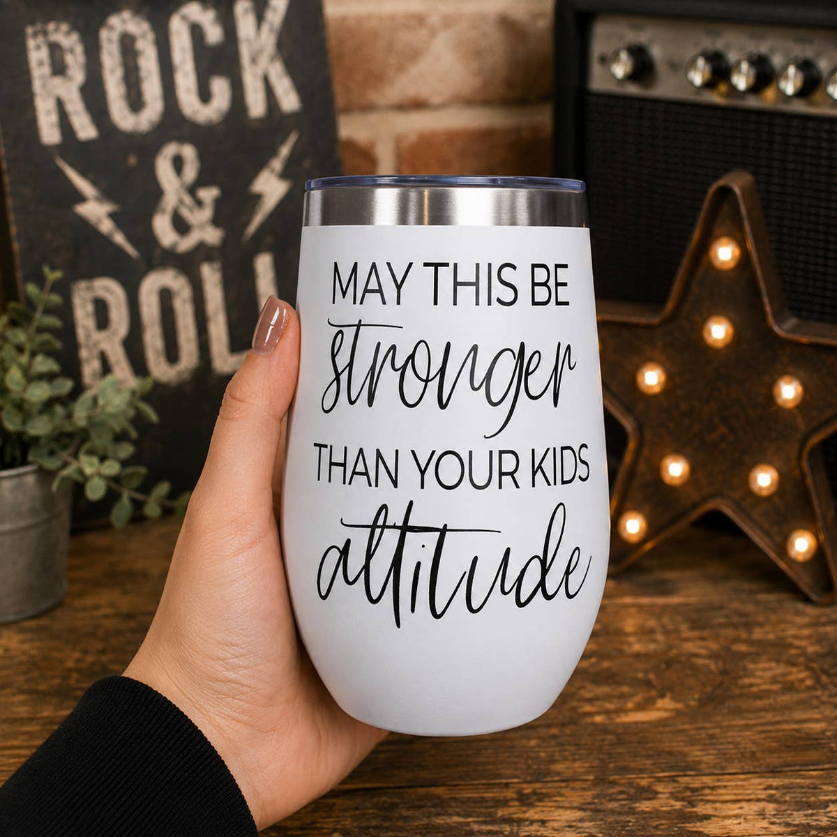 Wine Tumblers or Coffee | Insulated Christmas Cups with Lid: Mama Juice (12oz)