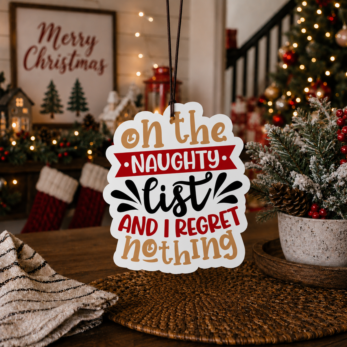 Funny Christmas Gifts Cheap | Hanging Air Freshener: Straight Outta / Vanilla