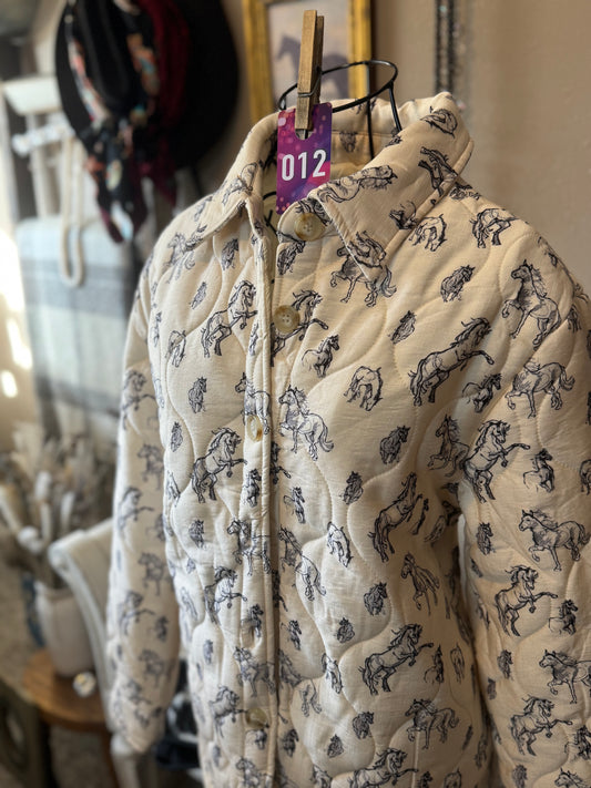 Sterling Kreek Horse Print Button Up Jacket (#012)