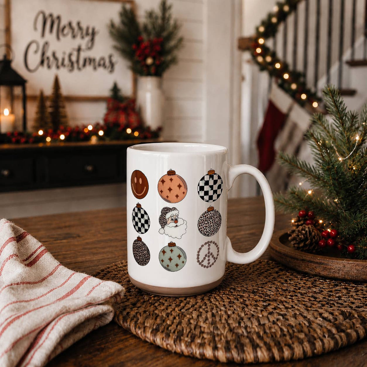 Funny Christmas Home Decor & Gifts | Holiday Coffee Mugs : Silent Night-GREEN