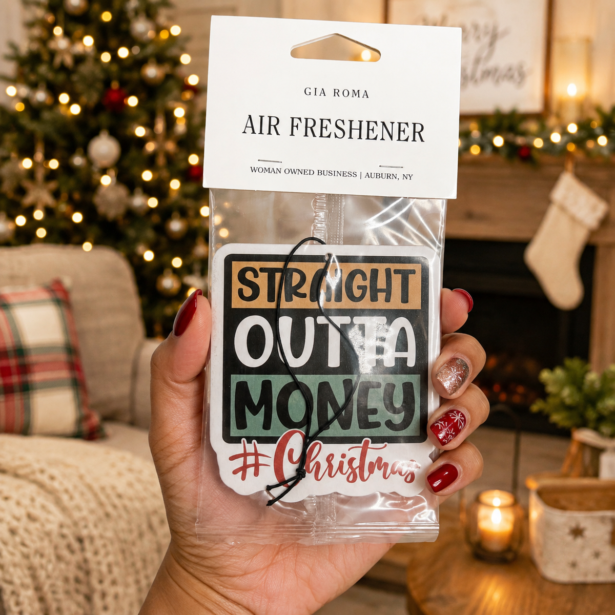 Funny Christmas Gifts Cheap | Hanging Air Freshener: Straight Outta / Vanilla