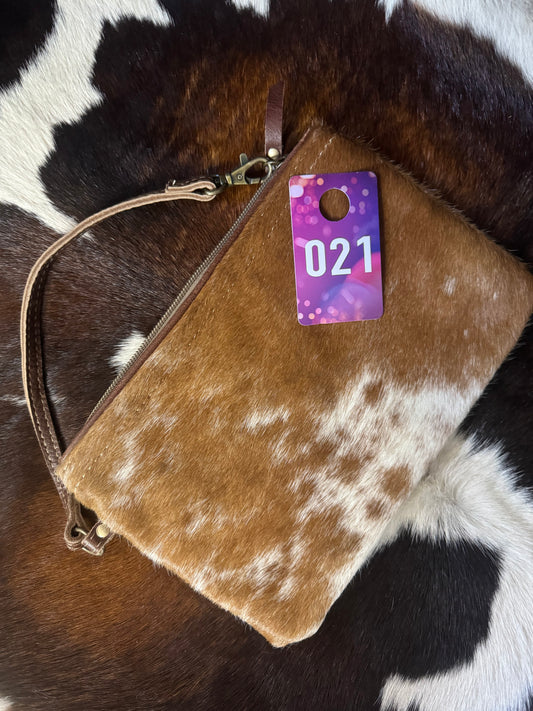 Cowhide Wristlet Clutch (#021)