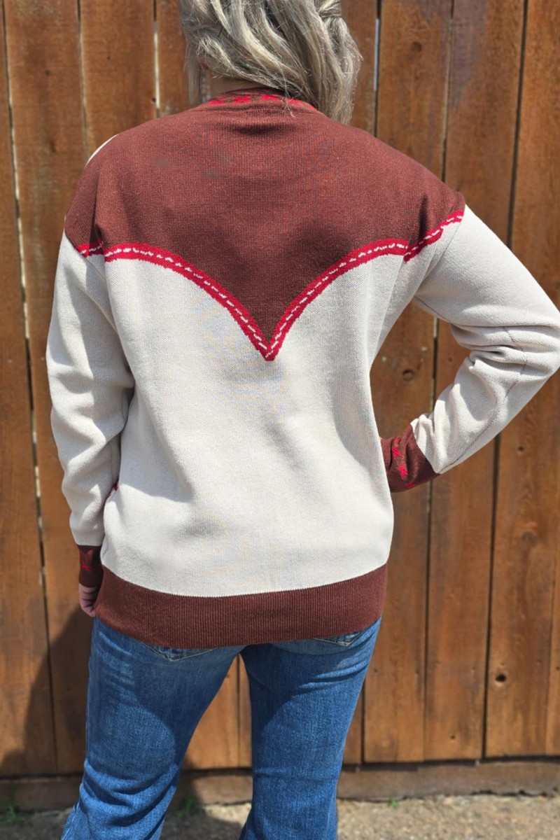 Dust And Spurs Knit Sweater: L