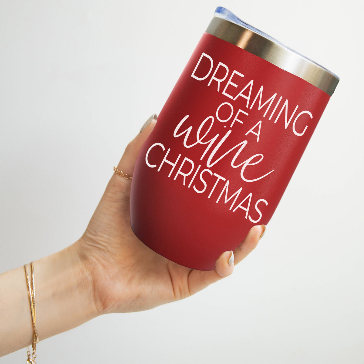 Wine Tumblers or Coffee | Insulated Christmas Cups with Lid: Mama Juice (12oz)