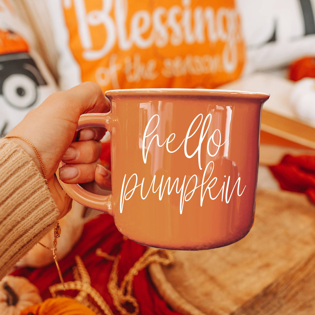 Pumpkin Spice Orange Ceramic Coffee Mug Funny Fall Drinkware: Horror Movies (orange)