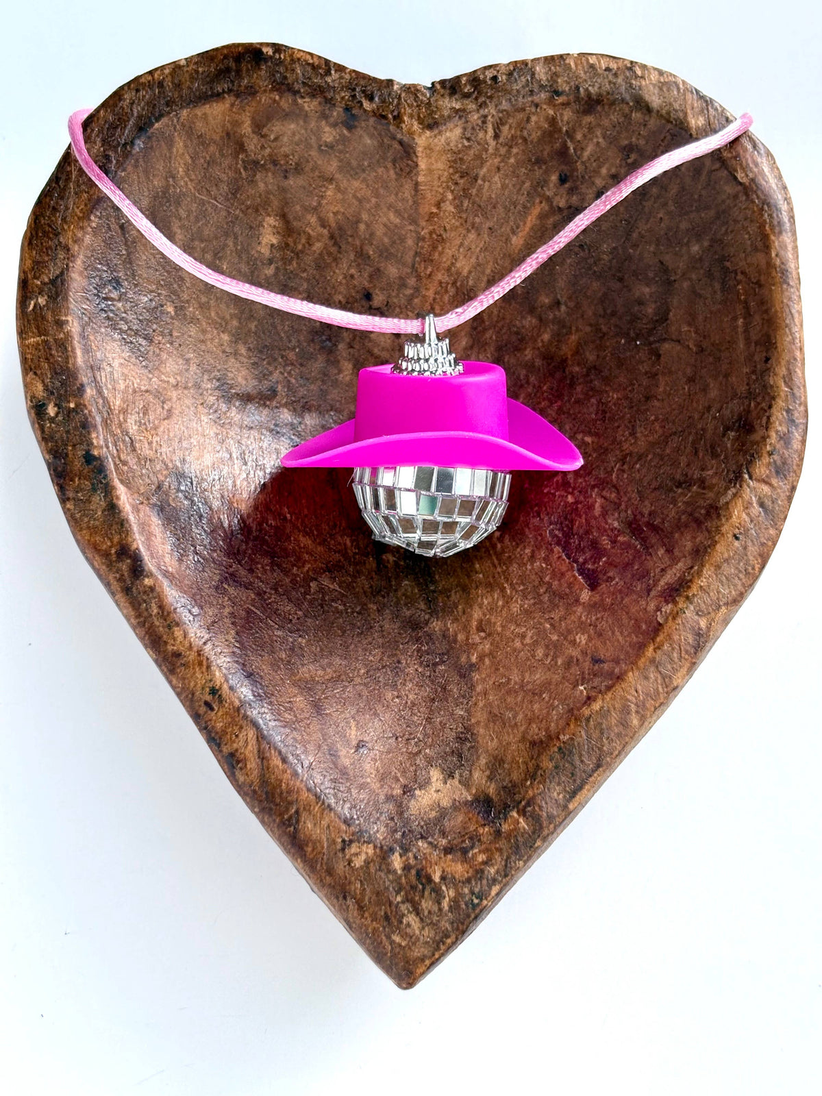 Mirror Ball Hanging Car Charm, Rear View Mirror Accessories: Pink