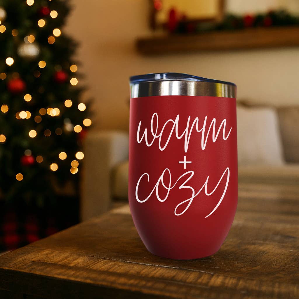 Christmas 2026 Party Drinkware, Red Holiday Tumblers w Lid: Mama Juice 12oz