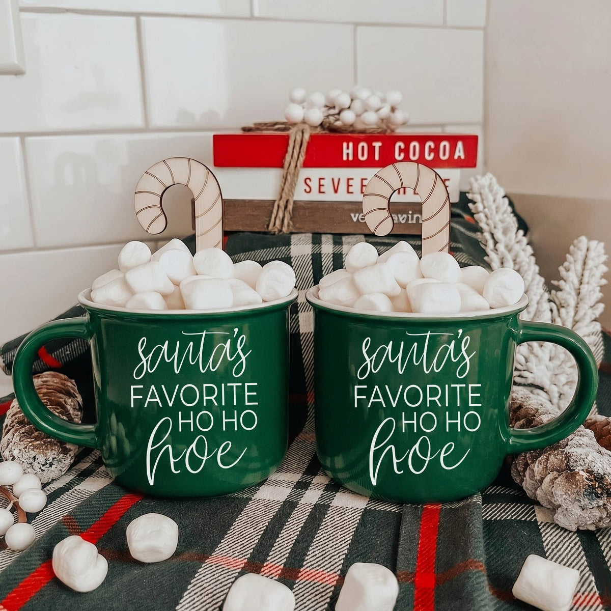 Naughty List Coffee Mug Set Funny Modern Christmas Drinkware: Naughty List-Red