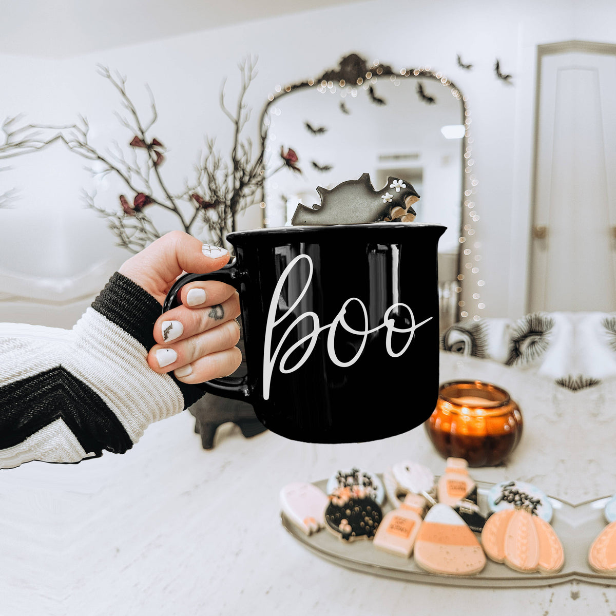 Pumpkin Spice Orange Ceramic Coffee Mug Funny Fall Drinkware: Horror Movies (orange)