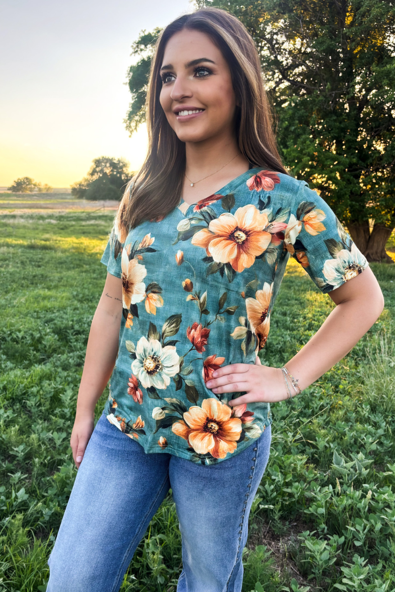 Wildflower Sage Top: M