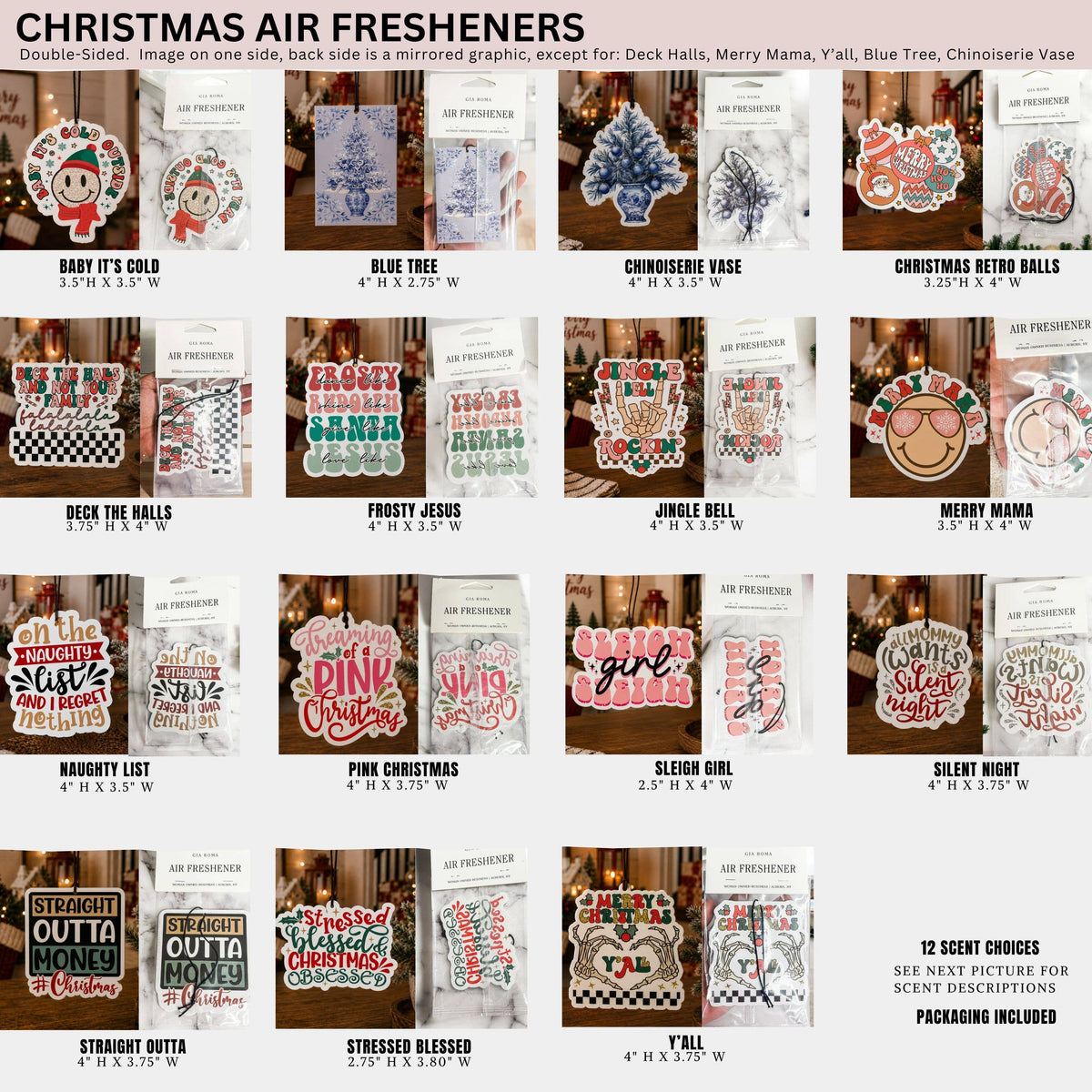 Funny Christmas Gifts Cheap | Hanging Air Freshener: Straight Outta / Vanilla