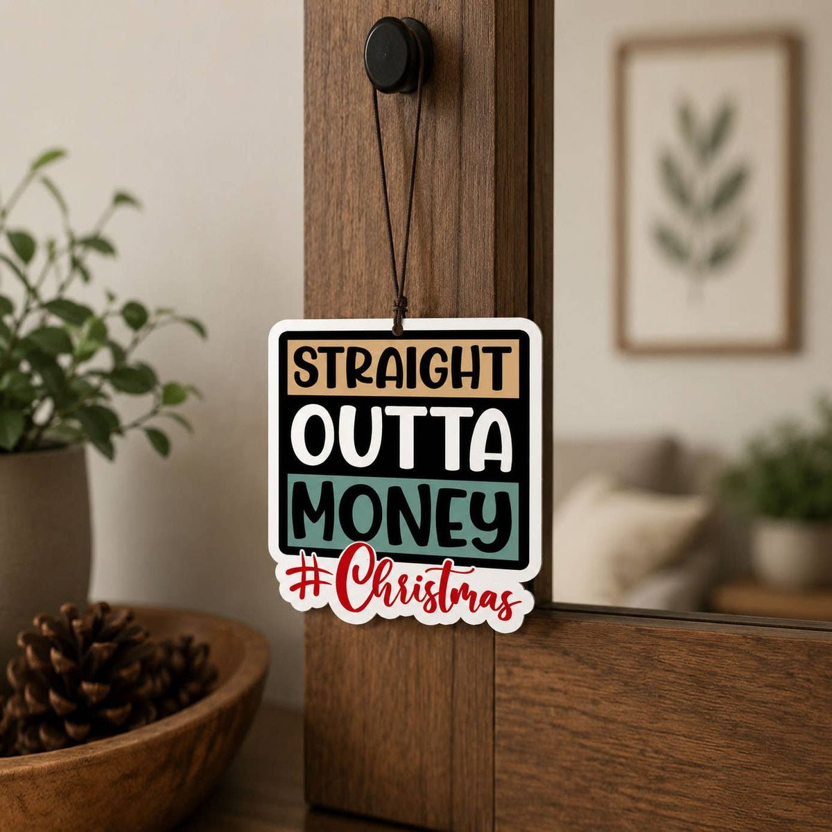 Funny Christmas Gifts Cheap | Hanging Air Freshener: Straight Outta / Vanilla
