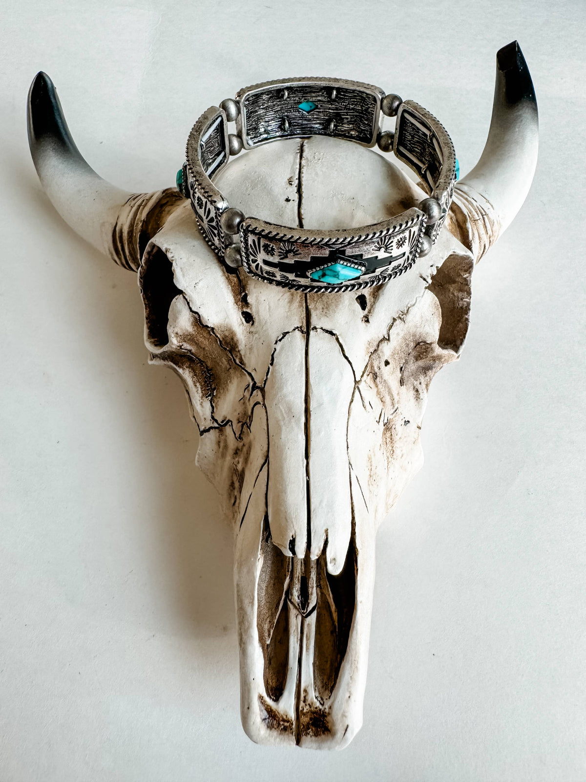 Western Aztec Stone Stretch Bracelet