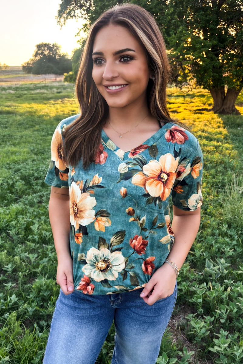 Wildflower Sage Top: M
