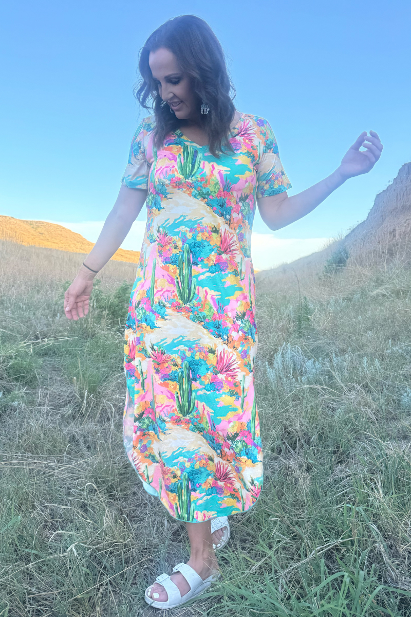 Painted Desert Maxi Dress: M